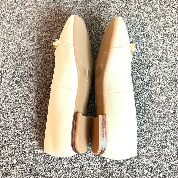 Rockport Womens Size 6.5 Chain Cream Ivory Leathers Slip On Ballet Flats‎ Shoes - Picture 8 of 13